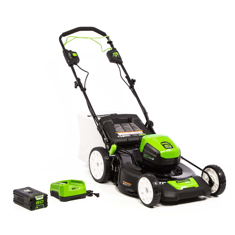 Greenworks 80V 21" Self Propelled Mower 5Ah Battery & Charger